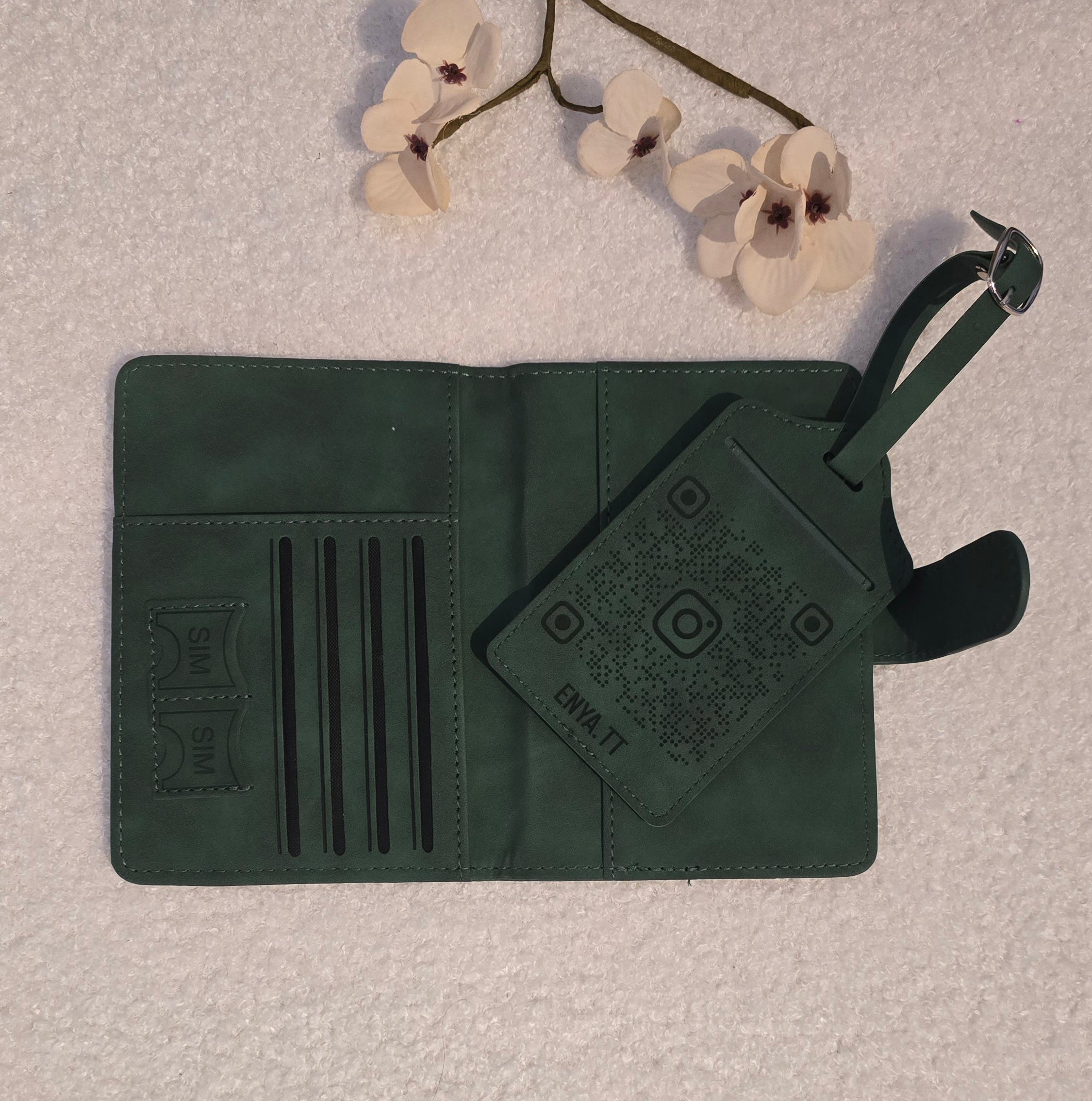 Reisepasshülle & Kofferanhänger – Set