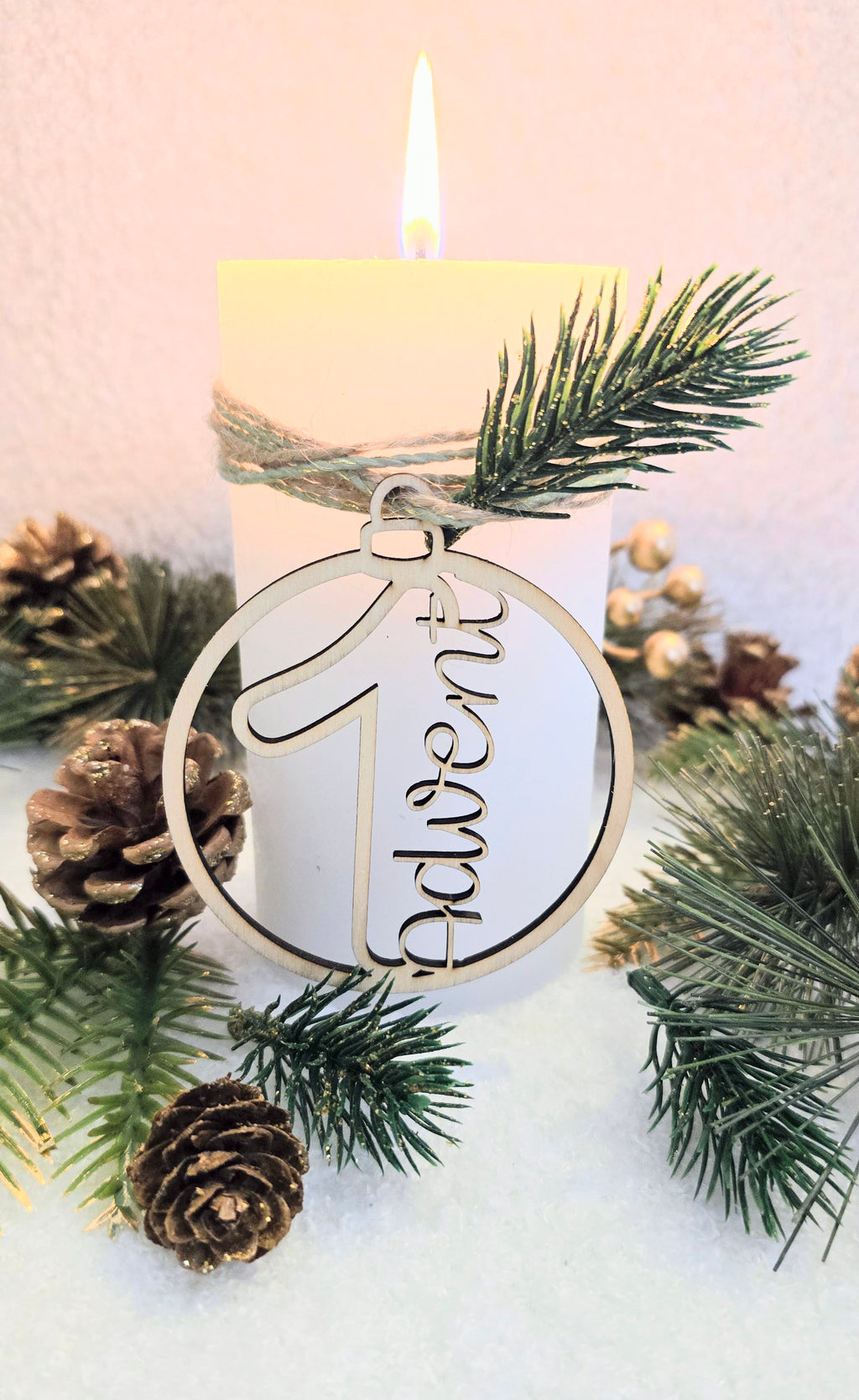 Adventsanhänger aus Holz – Set 1 bis 4 Advent